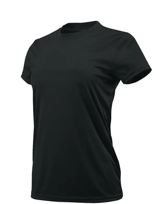 Women's Black Crew Neck T-Shirt